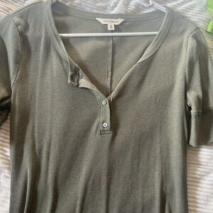 Lucky Brand Khaki Short Sleeve Top